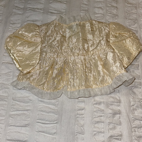 Pierre Cardin Embroidered Cream Dress - Picture 6 of 6